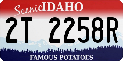 ID license plate 2T2258R