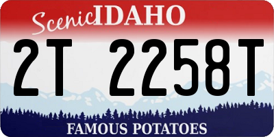 ID license plate 2T2258T