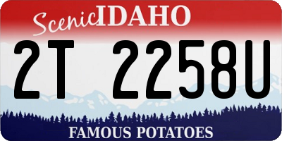 ID license plate 2T2258U