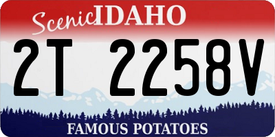 ID license plate 2T2258V