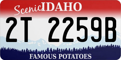 ID license plate 2T2259B
