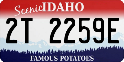 ID license plate 2T2259E