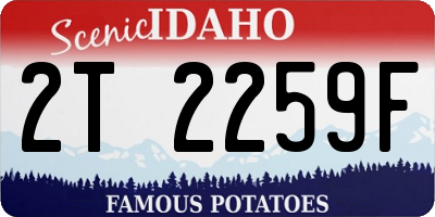 ID license plate 2T2259F