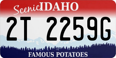 ID license plate 2T2259G