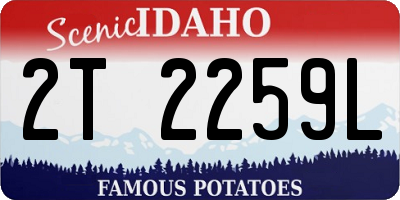 ID license plate 2T2259L