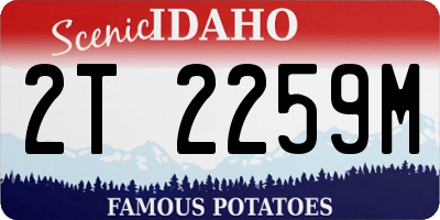 ID license plate 2T2259M