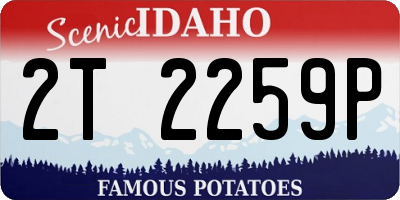 ID license plate 2T2259P