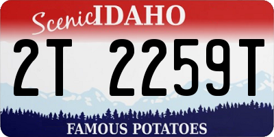 ID license plate 2T2259T