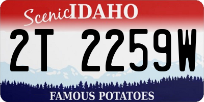 ID license plate 2T2259W