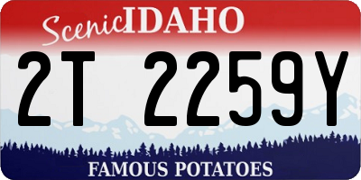 ID license plate 2T2259Y