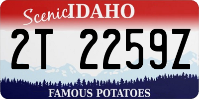 ID license plate 2T2259Z