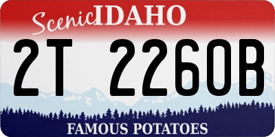 ID license plate 2T2260B