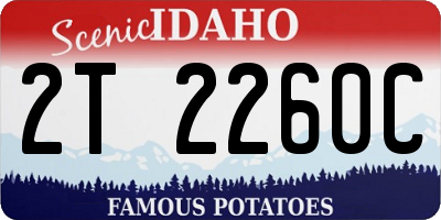 ID license plate 2T2260C