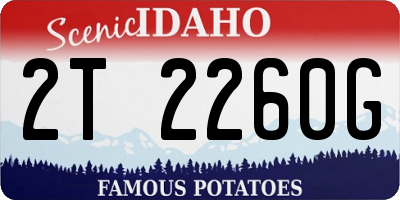 ID license plate 2T2260G
