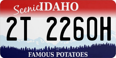 ID license plate 2T2260H