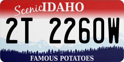 ID license plate 2T2260W