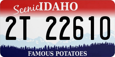 ID license plate 2T2261O