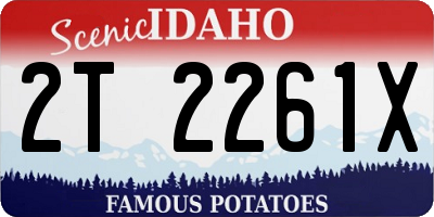 ID license plate 2T2261X