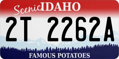ID license plate 2T2262A