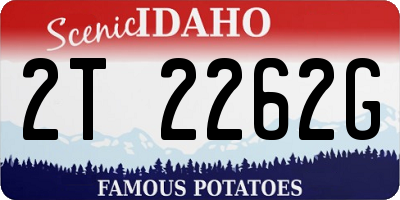 ID license plate 2T2262G