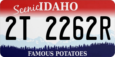 ID license plate 2T2262R