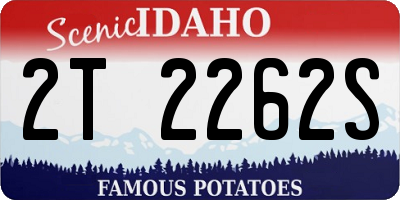 ID license plate 2T2262S