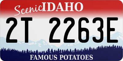 ID license plate 2T2263E