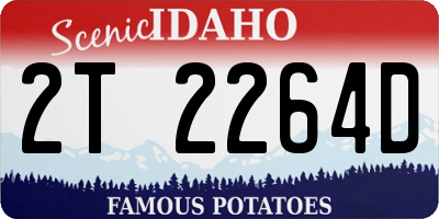 ID license plate 2T2264D