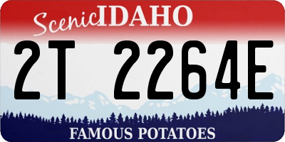 ID license plate 2T2264E