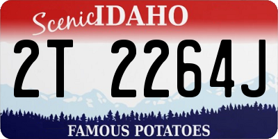 ID license plate 2T2264J
