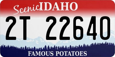 ID license plate 2T2264O