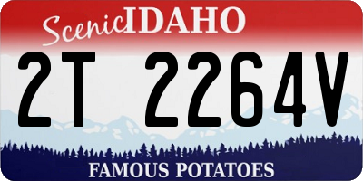 ID license plate 2T2264V