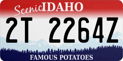 ID license plate 2T2264Z