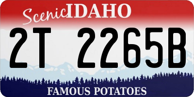 ID license plate 2T2265B