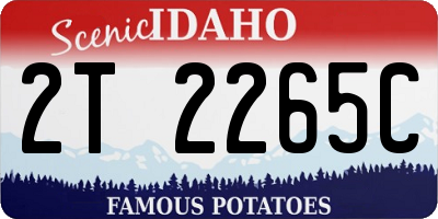 ID license plate 2T2265C