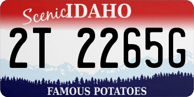ID license plate 2T2265G