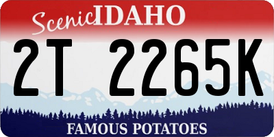 ID license plate 2T2265K