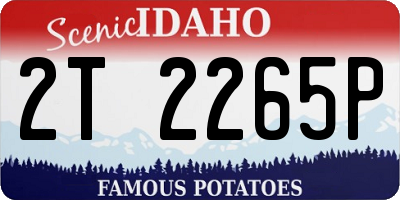 ID license plate 2T2265P