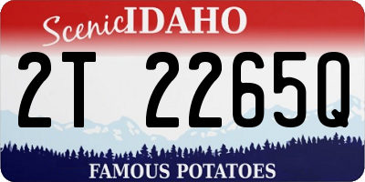ID license plate 2T2265Q
