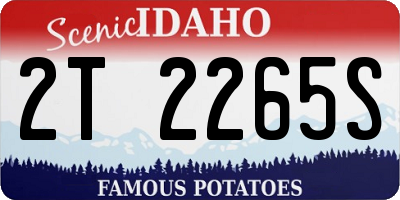 ID license plate 2T2265S
