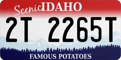 ID license plate 2T2265T