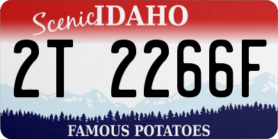 ID license plate 2T2266F