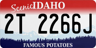 ID license plate 2T2266J