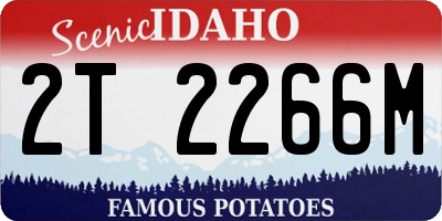 ID license plate 2T2266M