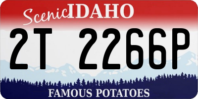 ID license plate 2T2266P