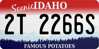 ID license plate 2T2266S
