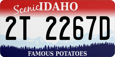 ID license plate 2T2267D
