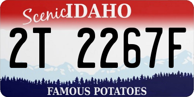ID license plate 2T2267F