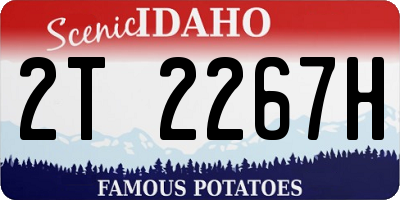ID license plate 2T2267H