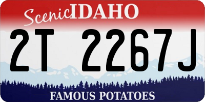 ID license plate 2T2267J